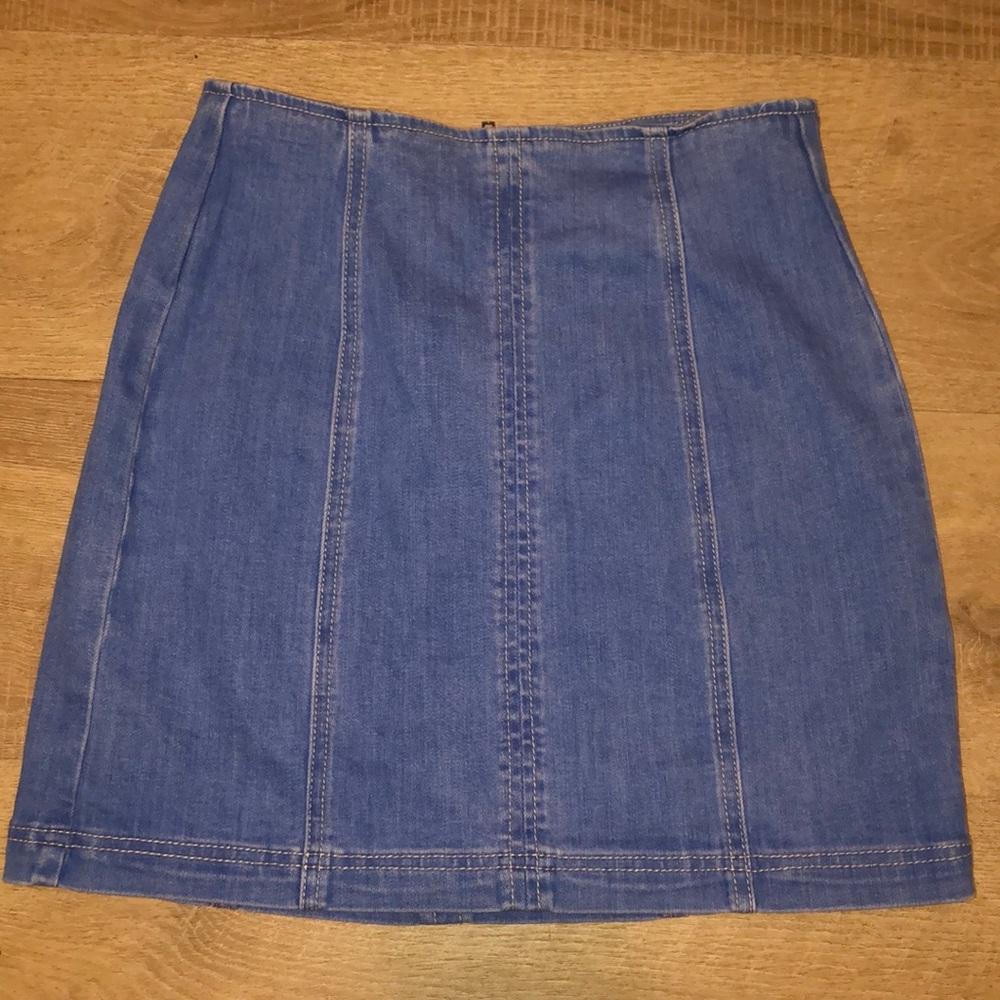 High Rise Jean Skirt